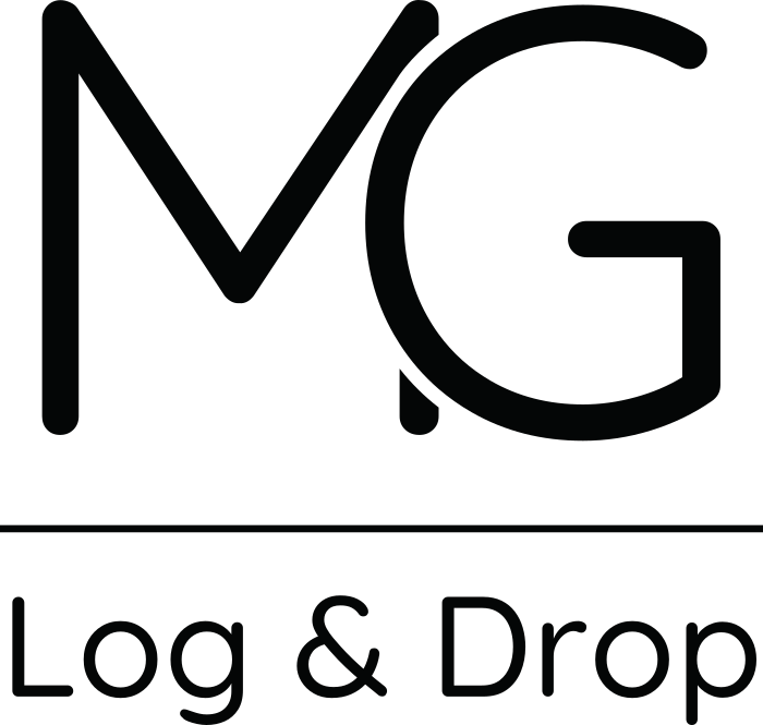 Logo em pé MG Log e Drop